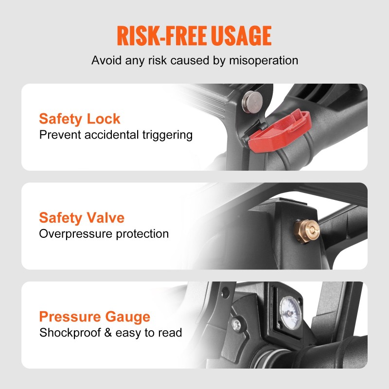 Renkaanasetin 9 L paineilmakäyttöinen 6–8 bar käyttöpaine alumiinirunko turvaventtiilillä