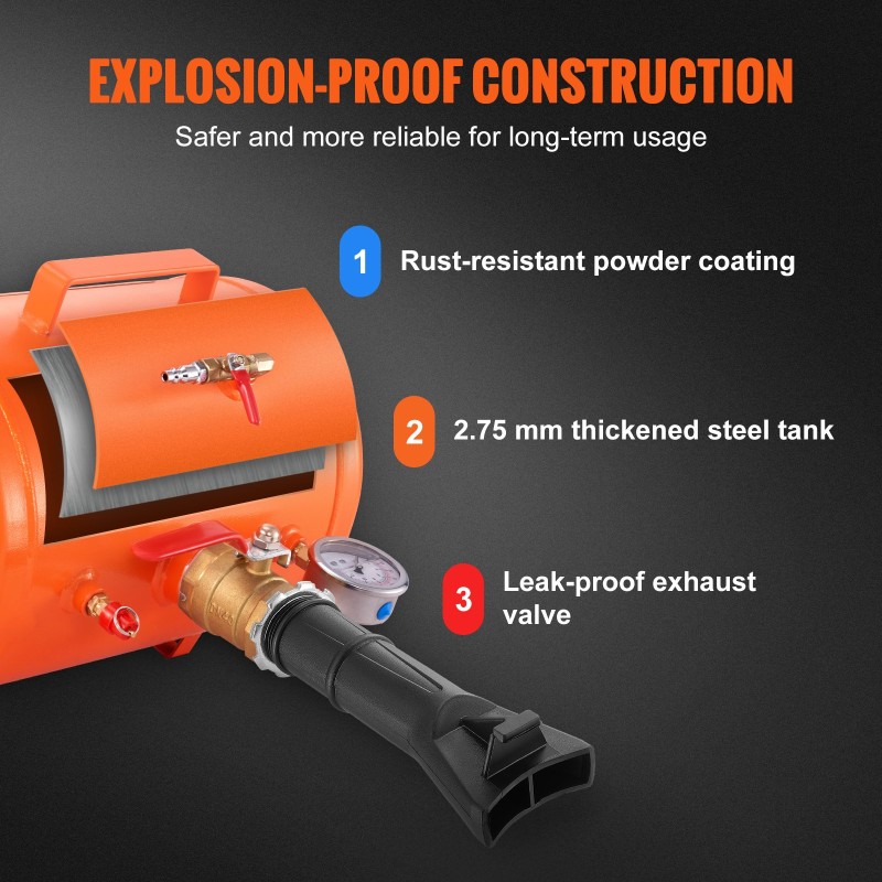 Rengashelman istutuspaineastia alumiinirunkoinen 19 litraa 5,9–8 bar turvaventtiilillä