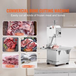 Sähkökäyttöinen luusahakone 2200 wattia ruostumatonta terästä 0–180 mm 6 terää ammattikäyttöön