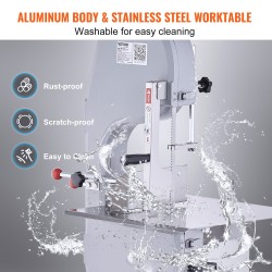 Luusahakone 1500W sähkökäyttöinen alumiiniseos ja ruostumaton teräs 4–200 mm ravintoloihin ja teollisuuskäyttöön