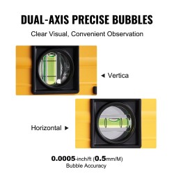 Digitaalinen magneettinen vatupassi 600 mm alumiiniseos LED-taustavalaistu näyttö 0–360° mittausalue