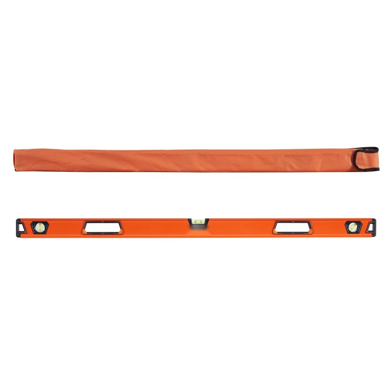 Kuplavesivaaka alumiinirunkoinen 1222 mm 3 kuplaa 0, 45 ja 90 astetta iskunkestävä