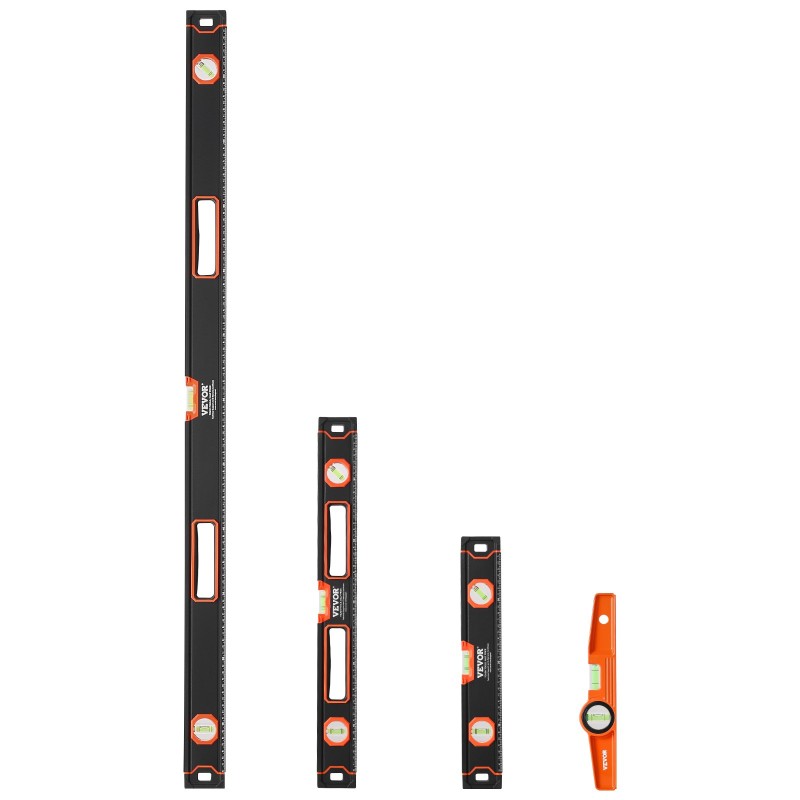 4-osainen magneettinen vatupassisarja alumiinirunko 10 16 24 48 tuumaa fluoresoivat kuplaputket