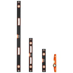 4-osainen alumiininen vatupassisarja 10/16/24/48 tuumaa fluoresoivilla kuplaputkilla