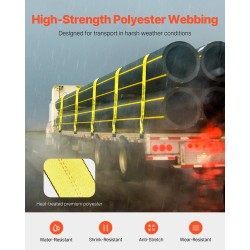 Vinssihihnat polyesteri 10,2 cm 9,1 m 2,7 t työkuorma 4 kpl