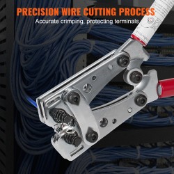 Kaapelikenkäpuristin karkaistu teräsrunko viputoiminen kahva 6–50 mm² puristusalue 60 kpl alumiinirenkaita