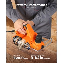 Sähköinen käsihöylä 82 mm leikkuuleveys 650 W 2 mm 2 terää