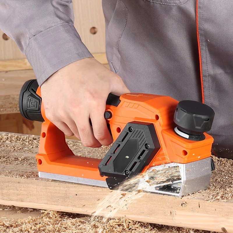 Akkukäyttöinen käsihöylä 56 mm leikkuuleveys harjaton moottori 12 V 2 Ah