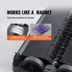 Käsikäyttöinen matonlakaisin 200 mm työleveys 300 ml pölysäiliö matoille ja koville lattiapinnoille