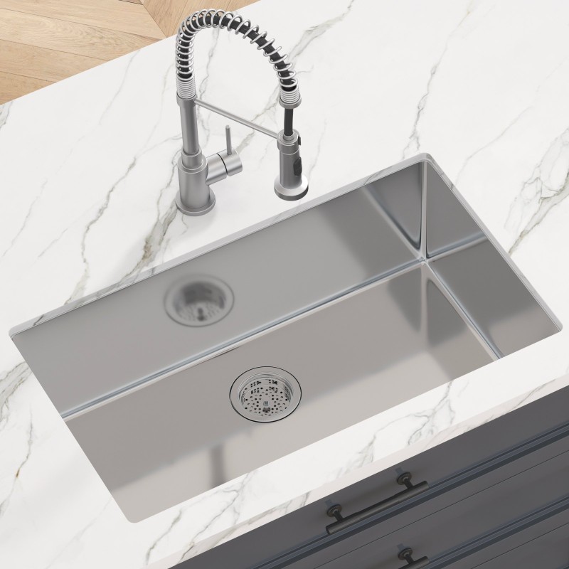 Keittiöallas 304-ruostumaton teräs alta-asennettava yksiallas 230 mm syvä 762x457 mm 3 kpl