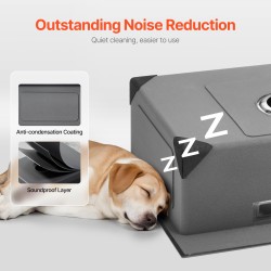 Keittiöallas 304 ruostumaton teräs 55x45 cm ylhäältä asennettava yksialtainen musta