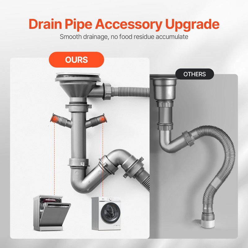 Keittiöallas 304 ruostumaton teräs 55x45 cm ylhäältä asennettava yksialtainen musta