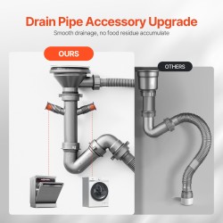 Tiskiallas 304-ruostumatonta terästä päälle asennettava yksialtainen 40x45 cm