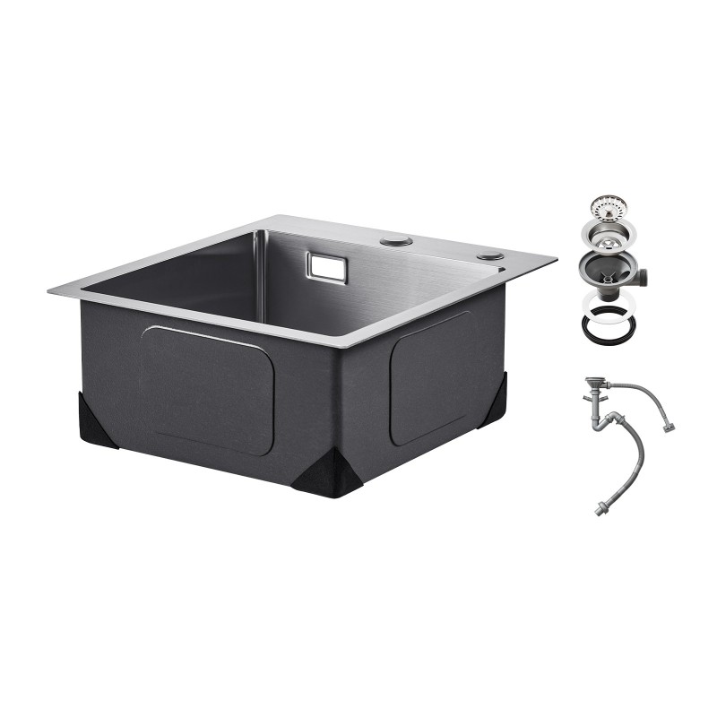 Tiskiallas 304-ruostumatonta terästä päälle asennettava yksialtainen 40x45 cm