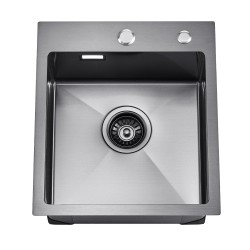 Keittiöallas 304 ruostumatonta terästä 40x45 cm yhdenaltaainen ylhäältä asennettava musta