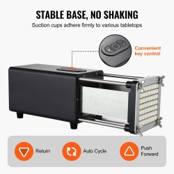 Sähköinen perunaleikkuri 1/2- ja 3/8-tuumaisilla ruostumattomilla terillä perunoille ja vihanneksille