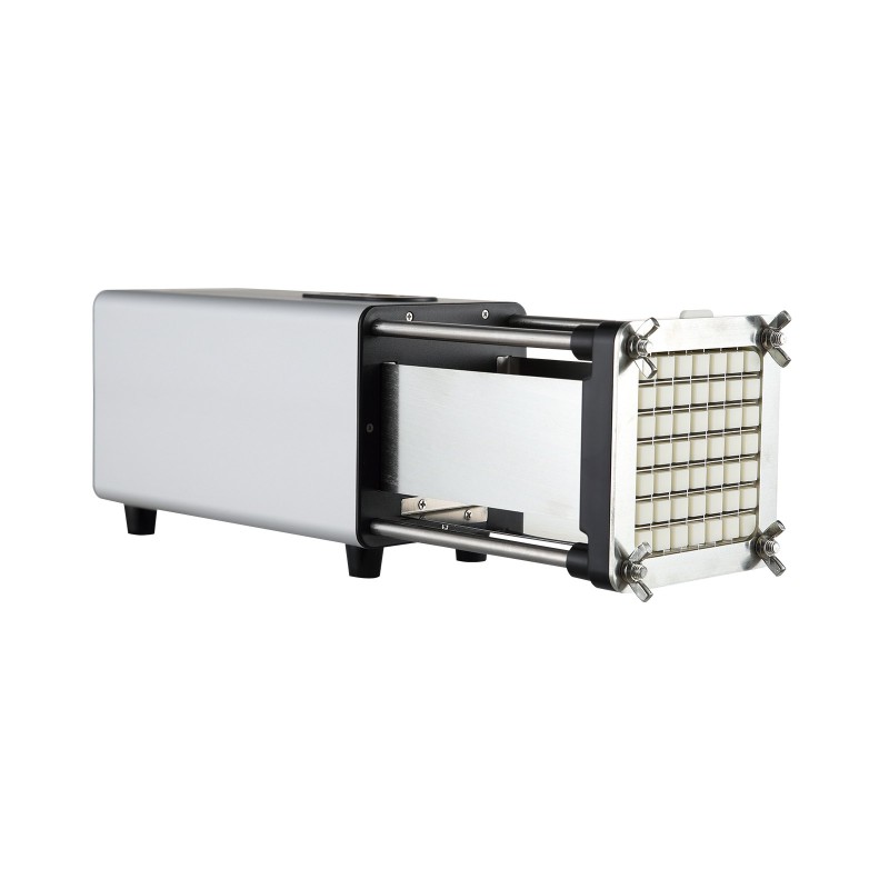 Sähköinen ranskanperunaleikkuri ruostumattomilla terillä puoli ja kolme kahdeksasosaa tuumaa