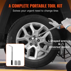 Saksitunkki lujalujuusterä 2500 kg 95–435 mm räikkäväännin mukana henkilöautoille