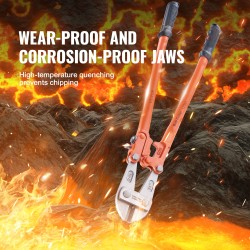 Pulttisakset 61 cm kromi-molybdeenileuat pehmeä kumikahva tangoille ja kaapeleille