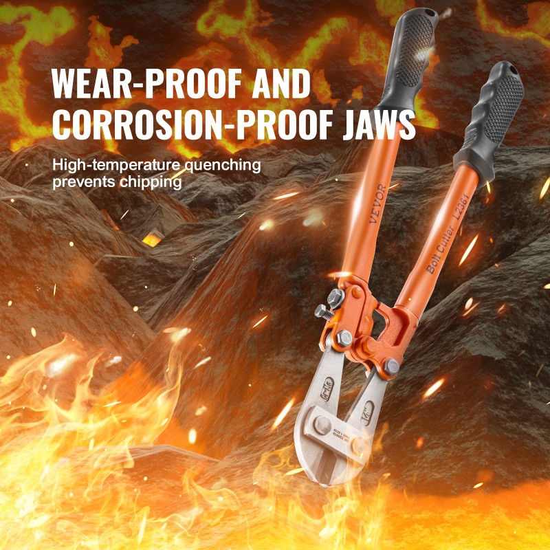 Pulttileikkuri 350 mm lämpökäsitellyt kromi-molybdeeniteräksiset terät pehmeä kumikahva säädettävä leukaväli