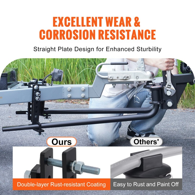 Painonjakovetolaite jauhemaalattu teräs 50 mm varsi 58,7 mm kuulapää 453 kg aisapaino