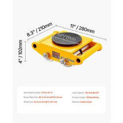 Koneliukunostinsetti neljän kappaleen hiiliteräsrunkoinen 12 tonnin kantavuus 360 asteen kääntölevy