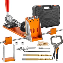 Taskuruuvijigi säädettävä 34-osainen alumiiniseosrunko 27,9 cm C-puristin työkalupakki tee-se-itse-puutöihin