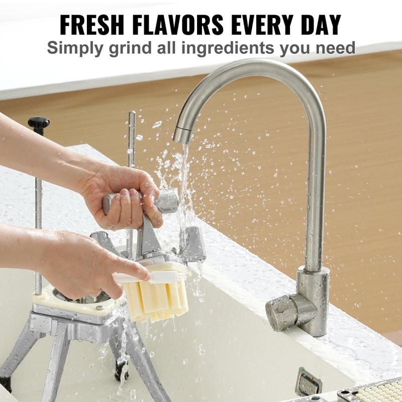 Vihannes- ja hedelmäsilppuri alumiiniseos ja ruostumaton teräs 4 vaihdettavaa terää