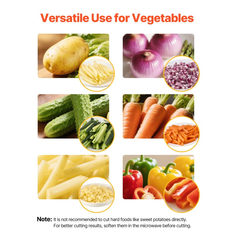 Perunaleikkuri ruostumaton teräs käsikäyttöinen 3 terälevyä 12,7/9,5/6,4 mm