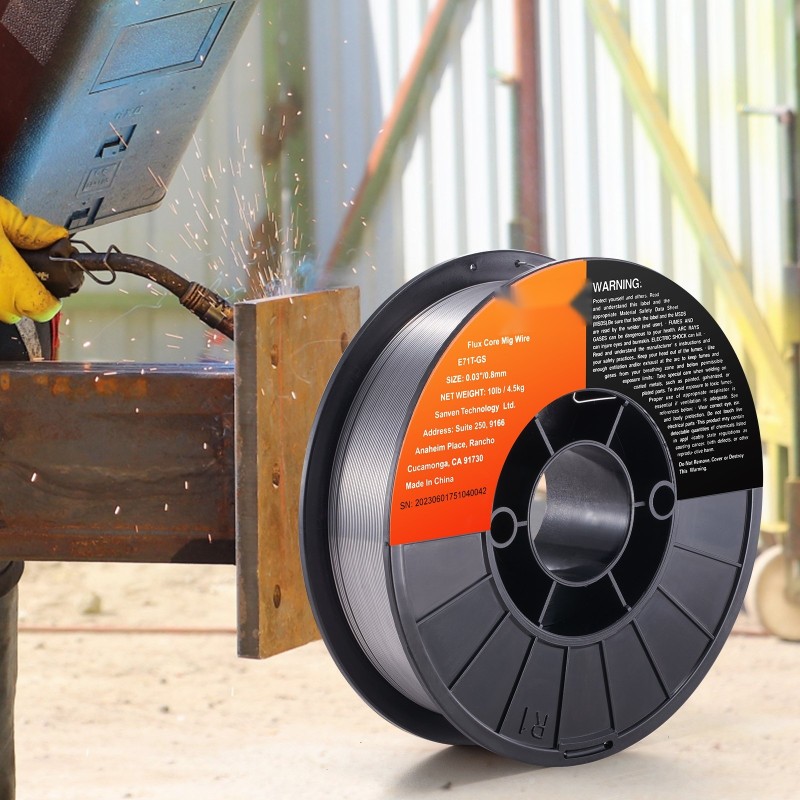 Täytelankahitsauslanka E71T-GS 0,8 mm 4,5 kg mietoteräs kaasureeton kaikissa hitsausasennoissa