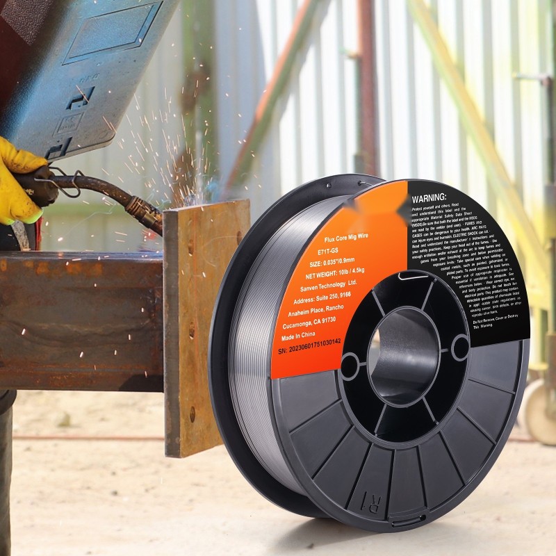 Flux-ytiminen kaasuton hitsauslanka hiiliteräkselle 0,9 mm 4,5 kg E71T-GS