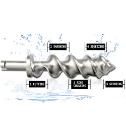 Manuaalinen vehnänorasmehupuristin 304 ruostumatonta terästä 86 mm syöttöaukolla irrotettavalla puukahvalla pöytäkiinnikkeellä