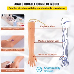 Harjoittelukäsi kanylointiin ja verinäytteenottoon lateksiverisuonet vaihdettavat osat säädettävä teline kuljetuslaukku