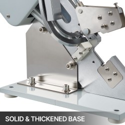 Makkaraklipsauskone kromipinnoitettu teräs pöytämalli 37x19x57 cm 13 kg 5000 klipsiä