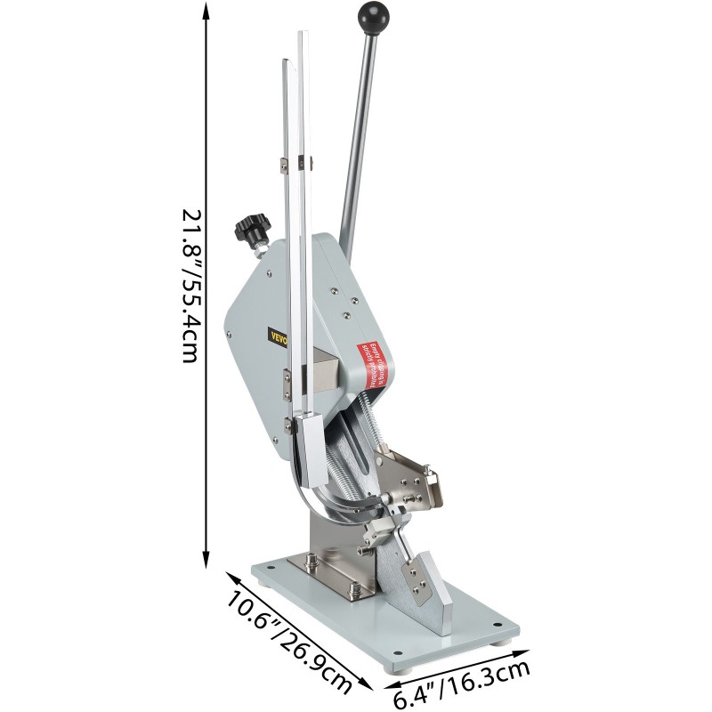 Makkaraklipsauskone kromipinnoitettu teräs pöytämalli 37x19x57 cm 13 kg 5000 klipsiä