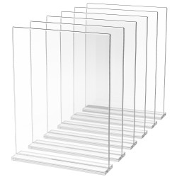 Akryylinen pöytäesiteteline T-muotoinen kaksipuolinen 223 x 279 mm 6 kpl