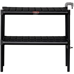 Hydroponinen PVC kasvatusjärjestelmä 72 kasvupaikkaa 2 kerrosta tummanharmaa ajastimella korit sienet