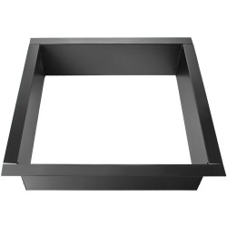 Neliöinen terästulipesärengas mustalla pinnoitteella 30 x 30 tuumaa mukana pihdit