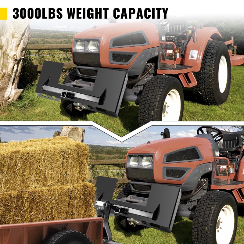 Pikaliitäntälevy seosteräksestä 0,64 senttimetriä paksu 3000 paunan kantavuus liukuohjattuihin kuormaajiin