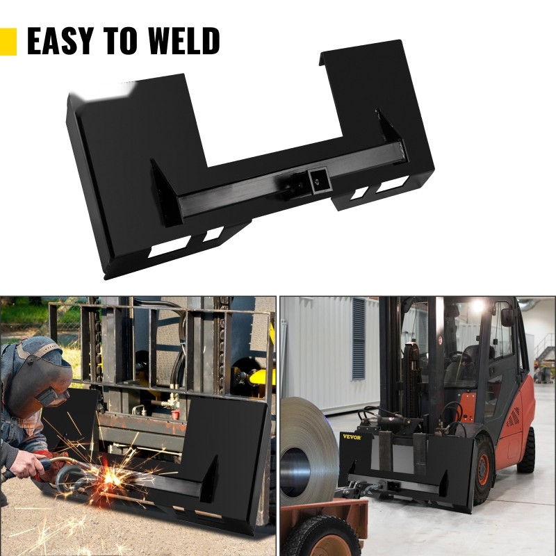 Pikaliitäntälevy seosteräksestä 0,64 senttimetriä paksu 3000 paunan kantavuus liukuohjattuihin kuormaajiin