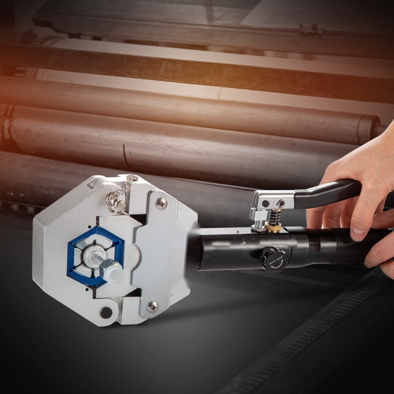 Käsikäyttöinen hydraulinen letkupuristin letkukoot 5/16–5/8 tuumaa alumiiniseosrunko 7 leukasarjaa