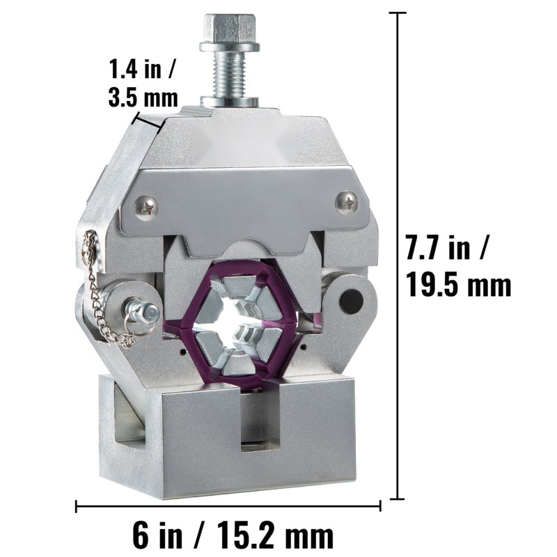 Käsikäyttöinen alumiiniseos krimppari auton ilmastointiletkuille 4 leukasarjaa 5/16–5/8 tuuman koolle