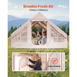 Ilmatäytteinen teltta 5–8 hengelle 300D Oxford kangas käsipumpulla liesiaukolla