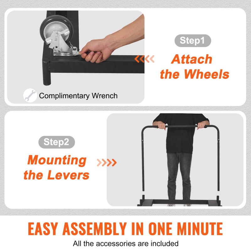 Kipsilevykärry teräsrunko 680 kg alustakoko 915 x 610 mm lukittavat pyörät