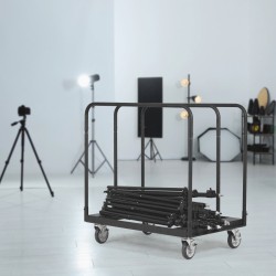 Kipsilevykärry teräsrunko 680 kg alustakoko 915 x 610 mm lukittavat pyörät