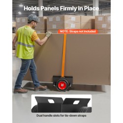 Paneelivaunu teräsrunko 453,6 kg kantavuus 25 cm kumipyörillä säädettävällä puristimella