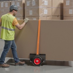 Paneelivaunu teräsrunko 453,6 kg kantavuus 25 cm kumipyörillä säädettävällä puristimella