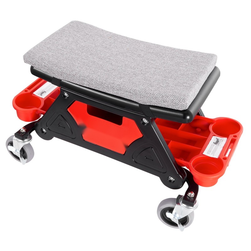 Mekaanikon rullaistuin 136 kilogramman kantavuus 4 tuuman pyörät kolme ulosvedettävää lokeroa