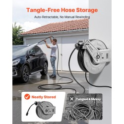 Teräksinen painepesurin letkukela 19,8 m 11,5 mm 3200 PSI