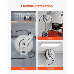 Teräksinen painepesurin letkukela 19,8 m 11,5 mm 3200 PSI